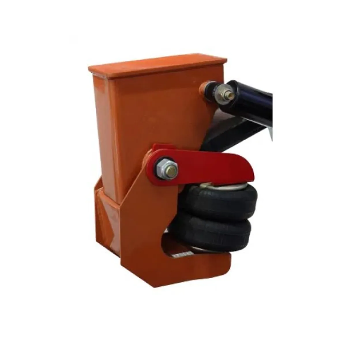 Lift axle guide - pneumatic air suspension circuit with lift bag and control valve on a semi-trailer